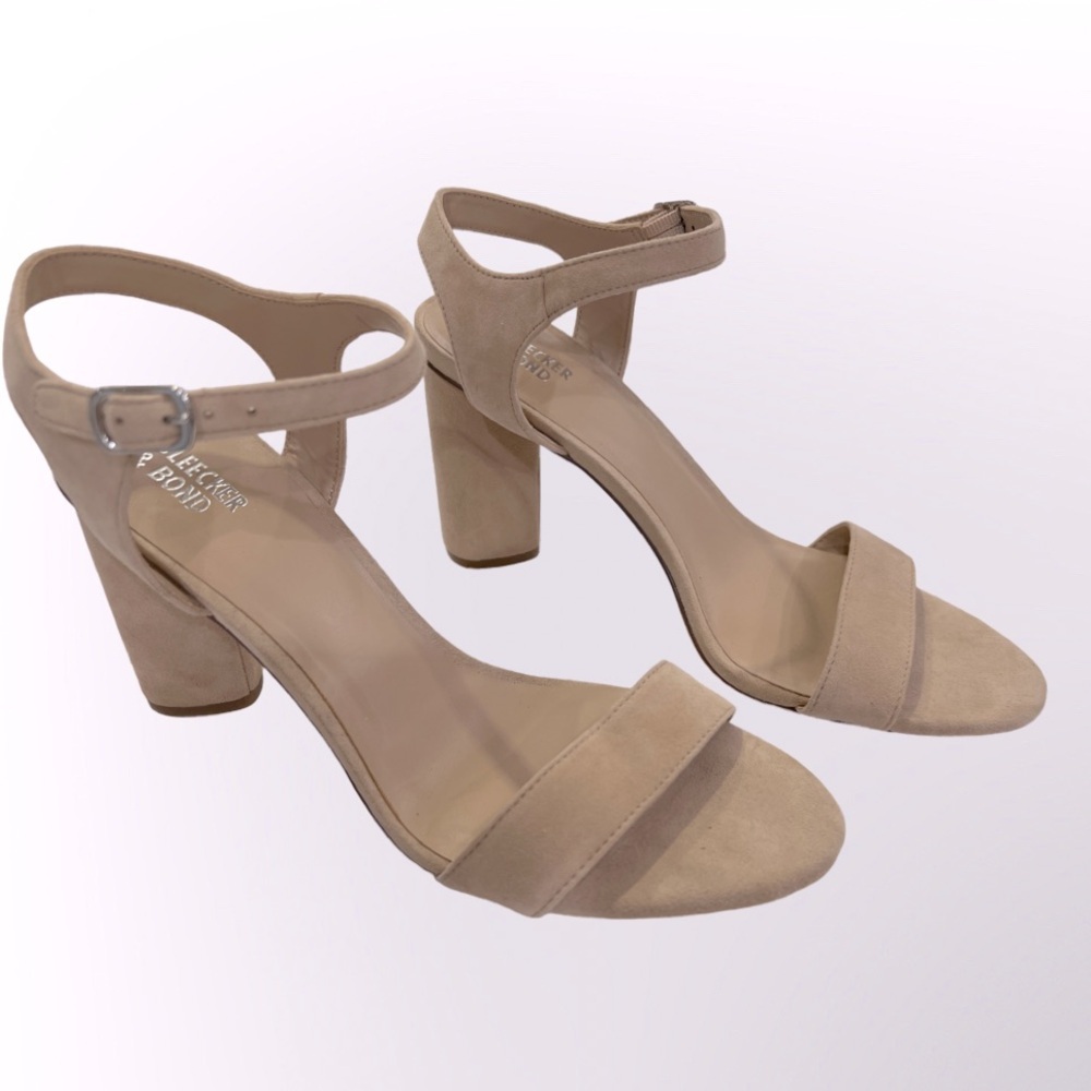 Bleeker and Bond Tan Suede Heels Size 9.5
